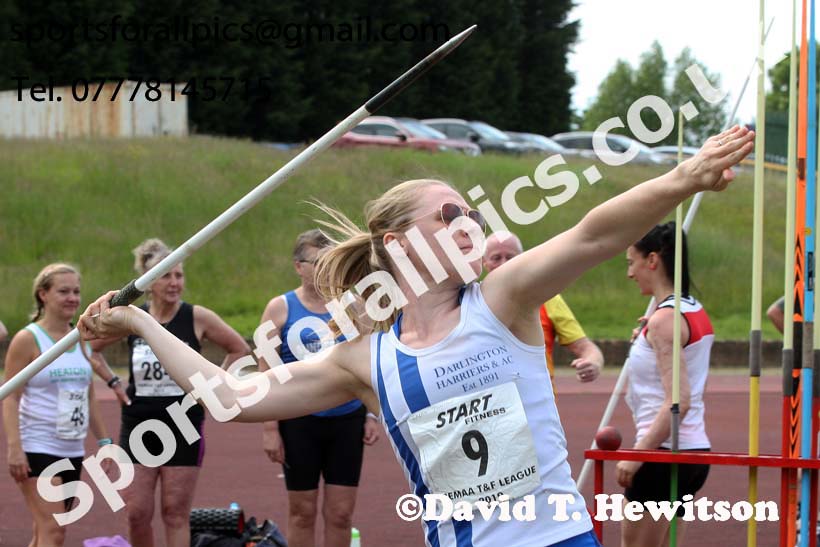 Womens javelin, 2019 NEMA Track and Field Champs, Monkton. Photo:  David T. Hewitson/Sports for All Pics